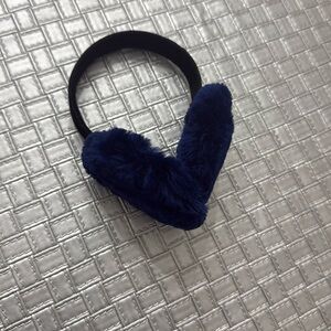 Children’s blue rabbit fur ear muffs